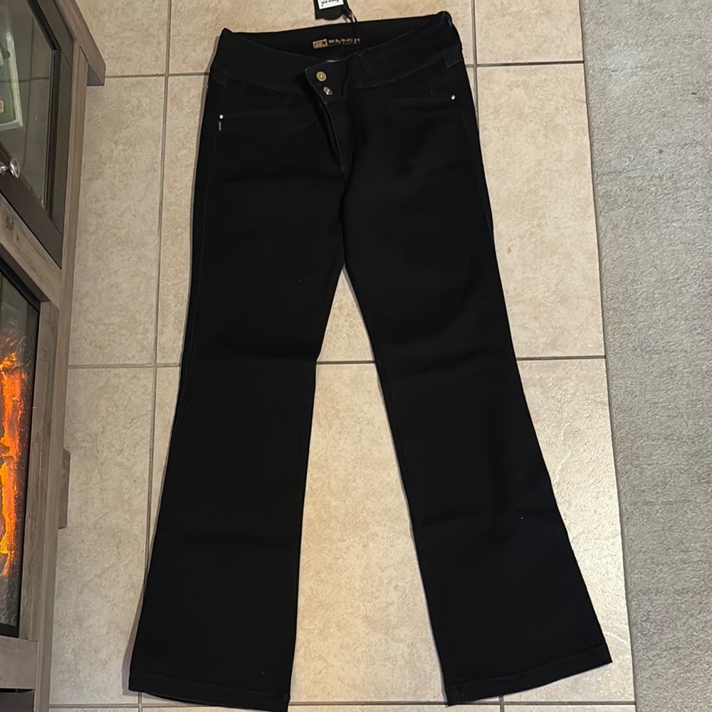 Black Flare Wide Leg Jeans by Black